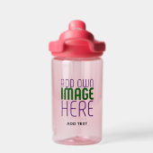 MODERNE BEARBEITBARE, EINFACHE PINK-BILDTEXTVORLAG TRINKFLASCHE (Rückseite)