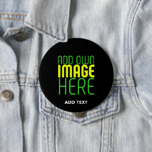 MODERNE BEARBEITBARE EINFACHE SCHWARZE BILD-TEXT-V BUTTON