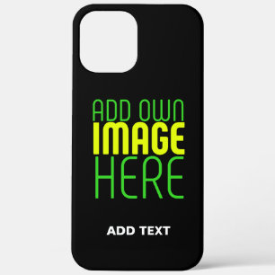 MODERNE BEARBEITBARE EINFACHE SCHWARZE BILD-TEXT-V Case-Mate iPhone HÜLLE