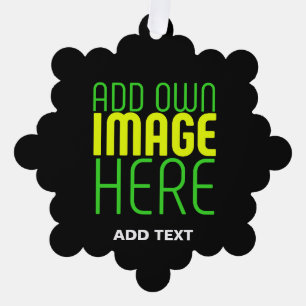 MODERNE BEARBEITBARE EINFACHE SCHWARZE BILD-TEXT-V ORNAMENT KARTE