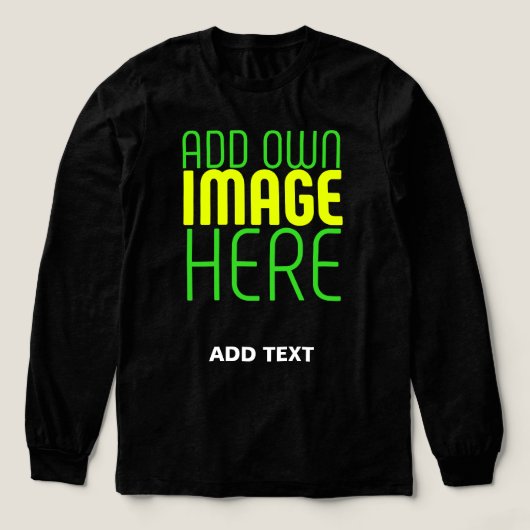 MODERNE BEARBEITBARE EINFACHE SCHWARZE BILD-TEXT-V Tri-Blend SHIRT (Design Vorderseite)