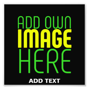 MODERNE BEARBEITBARE EINFACHE SCHWARZE BILD-TEXTVO FOTODRUCK