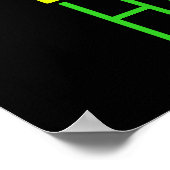 MODERNE BEARBEITBARE EINFACHE SCHWARZE BILD-TEXTVO POSTER (Ecke)