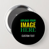 Moderne bearbeitbare einfache schwarze Bild- und T Button (Vorne & Hinten)