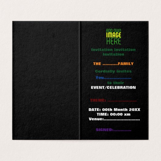 MODERNE BEARBEITBARE, EINFACHE TEMPLATE FÜR SCHWAR (Innenseite Aufgefaltet)