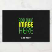 MODERNE BEARBEITBARE, EINFACHE TEMPLATE FÜR SCHWAR ALKOHOLFLASCHENETIKETT (Einzelnes Label)