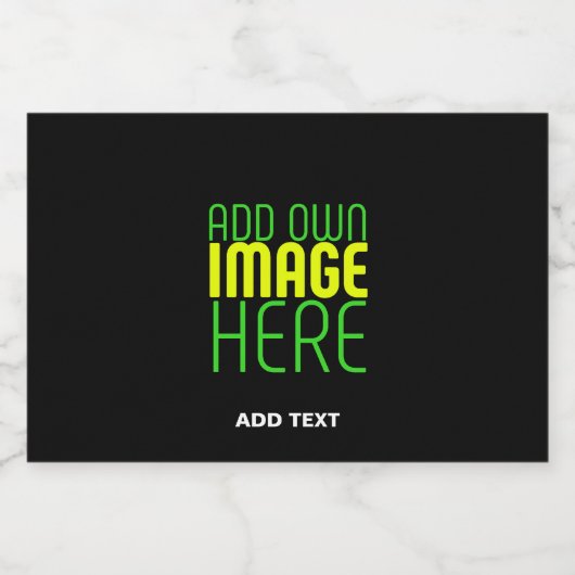 MODERNE BEARBEITBARE, EINFACHE TEMPLATE FÜR SCHWAR ALKOHOLFLASCHENETIKETT (Einzelnes Label)