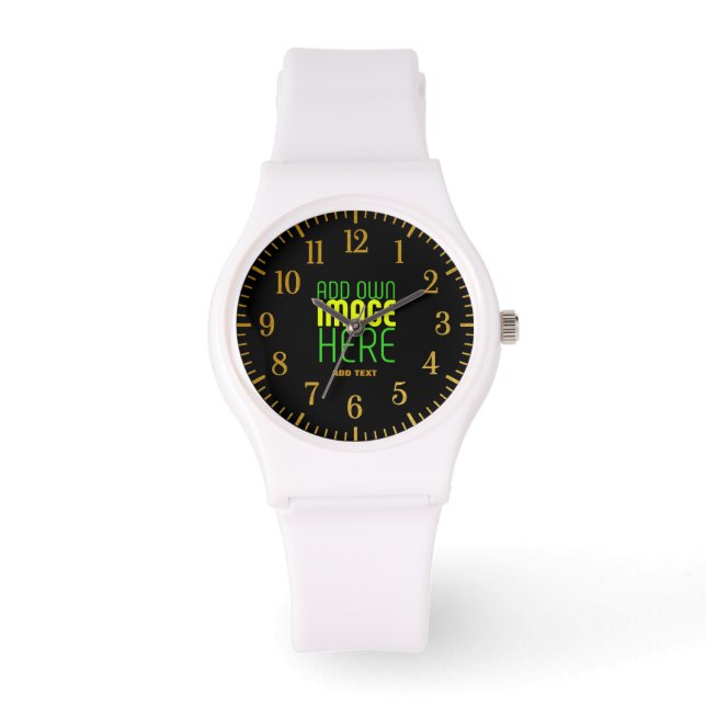 MODERNE BEARBEITBARE, EINFACHE TEMPLATE FÜR SCHWAR ARMBANDUHR (Vorderseite)