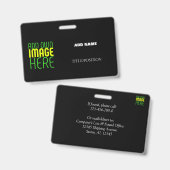 MODERNE BEARBEITBARE, EINFACHE TEMPLATE FÜR SCHWAR AUSWEIS (Front & Back)