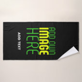 MODERNE BEARBEITBARE, EINFACHE TEMPLATE FÜR SCHWAR BADEHANDTUCH (Badehandtuch)