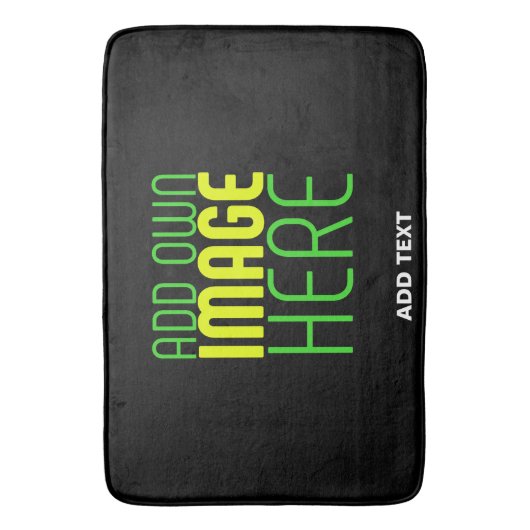 MODERNE BEARBEITBARE, EINFACHE TEMPLATE FÜR SCHWAR BADEMATTE (Vorderseite Vertikal)