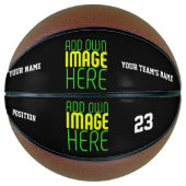 MODERNE BEARBEITBARE, EINFACHE TEMPLATE FÜR SCHWAR BASKETBALL (Vorderseite)