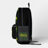 MODERNE BEARBEITBARE, EINFACHE TEMPLATE FÜR SCHWAR BEDRUCKTER RUCKSACK (Rechts)