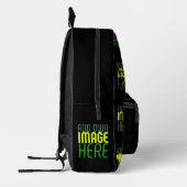 MODERNE BEARBEITBARE, EINFACHE TEMPLATE FÜR SCHWAR BEDRUCKTER RUCKSACK (Links)