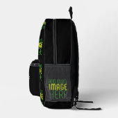 MODERNE BEARBEITBARE, EINFACHE TEMPLATE FÜR SCHWAR BEDRUCKTER RUCKSACK (Rechts)