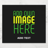 MODERNE BEARBEITBARE, EINFACHE TEMPLATE FÜR SCHWAR BIERFLASCHENETIKETT (Einzelnes Label)