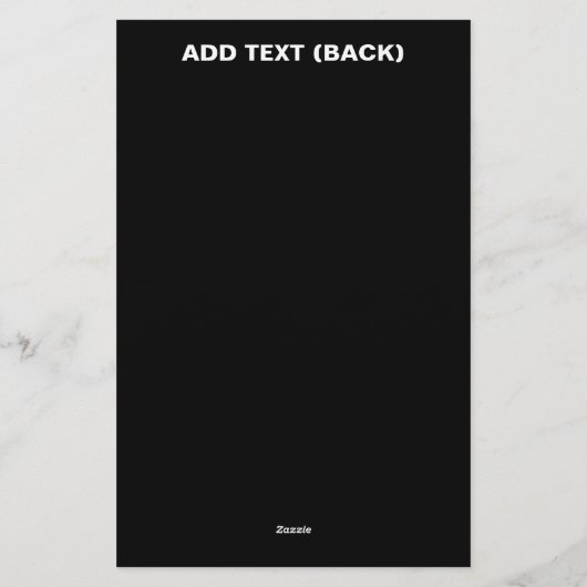 MODERNE BEARBEITBARE, EINFACHE TEMPLATE FÜR SCHWAR BRIEFPAPIER (Rückseite)