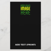 MODERNE BEARBEITBARE, EINFACHE TEMPLATE FÜR SCHWAR BRIEFPAPIER (Vorderseite)