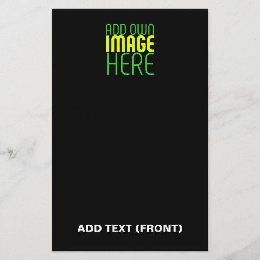 MODERNE BEARBEITBARE, EINFACHE TEMPLATE FÜR SCHWAR BRIEFPAPIER (Vorderseite)