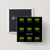 MODERNE BEARBEITBARE, EINFACHE TEMPLATE FÜR SCHWAR BUTTON (Vorne & Hinten)