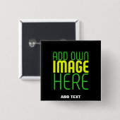 MODERNE BEARBEITBARE, EINFACHE TEMPLATE FÜR SCHWAR BUTTON (Vorne & Hinten)