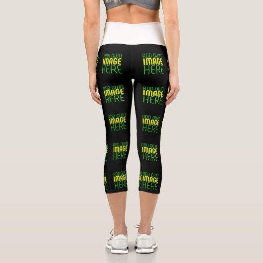 MODERNE BEARBEITBARE, EINFACHE TEMPLATE FÜR SCHWAR CAPRI LEGGINGS (Rückseite)