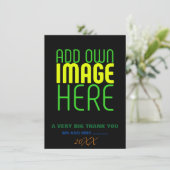 MODERNE BEARBEITBARE, EINFACHE TEMPLATE FÜR SCHWAR DANKESKARTE (Stehend Vorderseite)