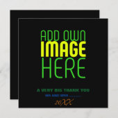 MODERNE BEARBEITBARE, EINFACHE TEMPLATE FÜR SCHWAR DANKESKARTE (Vorne/Hinten)