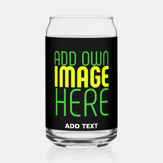 MODERNE BEARBEITBARE, EINFACHE TEMPLATE FÜR SCHWAR DOSENGLAS (Vorderseite)