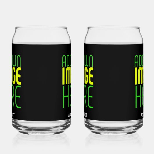 MODERNE BEARBEITBARE, EINFACHE TEMPLATE FÜR SCHWAR DOSENGLAS (Links)