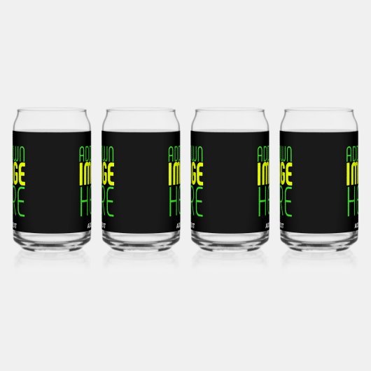 MODERNE BEARBEITBARE, EINFACHE TEMPLATE FÜR SCHWAR DOSENGLAS (Rechts)