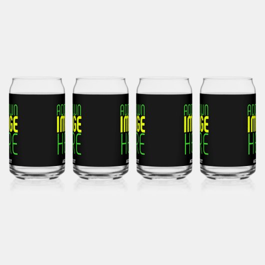 MODERNE BEARBEITBARE, EINFACHE TEMPLATE FÜR SCHWAR DOSENGLAS (Links)