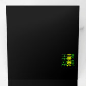 MODERNE BEARBEITBARE, EINFACHE TEMPLATE FÜR SCHWAR DREIFACH GEFALTETE KARTE (Innen Erste Seite)