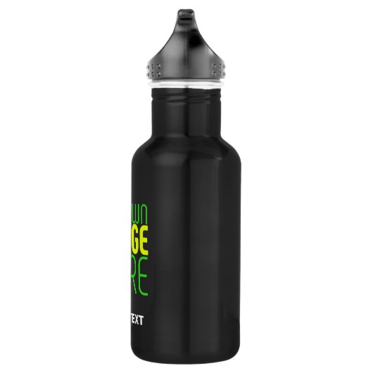 MODERNE BEARBEITBARE, EINFACHE TEMPLATE FÜR SCHWAR EDELSTAHLFLASCHE (Rechts)