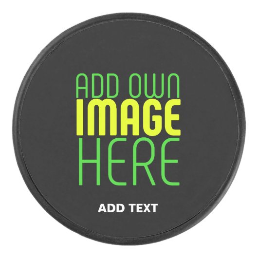 MODERNE BEARBEITBARE, EINFACHE TEMPLATE FÜR SCHWAR EISHOCKEY PUCK (Vorderseite)