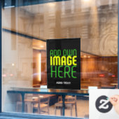 MODERNE BEARBEITBARE, EINFACHE TEMPLATE FÜR SCHWAR FENSTERAUFKLEBER (Café-Fenster)