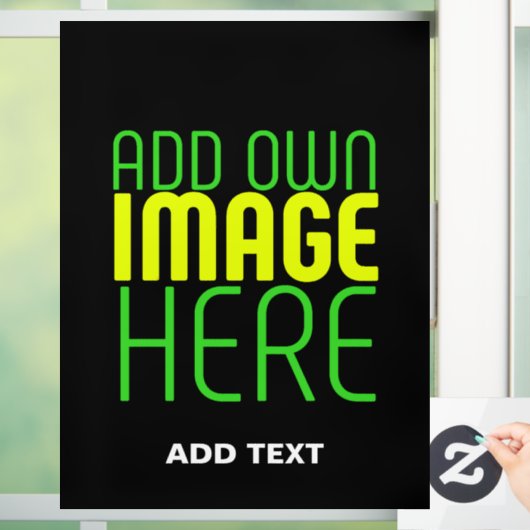 MODERNE BEARBEITBARE, EINFACHE TEMPLATE FÜR SCHWAR FENSTERAUFKLEBER (Zuhause)