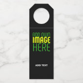 MODERNE BEARBEITBARE, EINFACHE TEMPLATE FÜR SCHWAR FLASCHENANHÄNGER (Vorderseite)