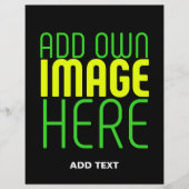 MODERNE BEARBEITBARE, EINFACHE TEMPLATE FÜR SCHWAR FLYER (Vorne)