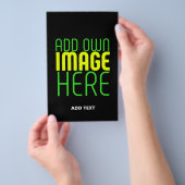 MODERNE BEARBEITBARE, EINFACHE TEMPLATE FÜR SCHWAR FLYER (Handgriff)