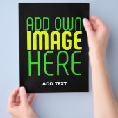 MODERNE BEARBEITBARE, EINFACHE TEMPLATE FÜR SCHWAR FLYER (Hand)