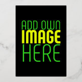 MODERNE BEARBEITBARE, EINFACHE TEMPLATE FÜR SCHWAR FOLIENEINLADUNG (Rückseite)