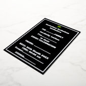 MODERNE BEARBEITBARE, EINFACHE TEMPLATE FÜR SCHWAR FOLIENEINLADUNG (Gedreht)