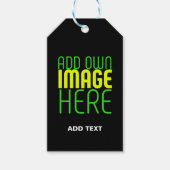 MODERNE BEARBEITBARE, EINFACHE TEMPLATE FÜR SCHWAR GESCHENKANHÄNGER (Vorderseite)