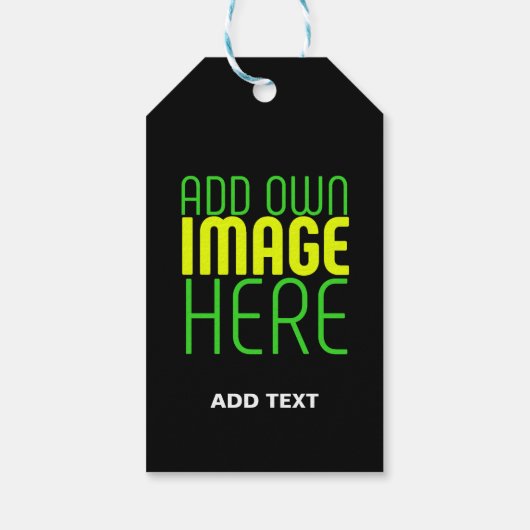 MODERNE BEARBEITBARE, EINFACHE TEMPLATE FÜR SCHWAR GESCHENKANHÄNGER (Rückseite)