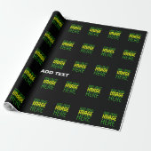 MODERNE BEARBEITBARE, EINFACHE TEMPLATE FÜR SCHWAR GESCHENKPAPIER (Ungerollt)
