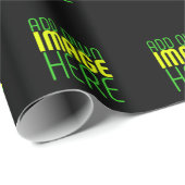 MODERNE BEARBEITBARE, EINFACHE TEMPLATE FÜR SCHWAR GESCHENKPAPIER (Rolleneckpunkt)