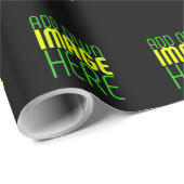 MODERNE BEARBEITBARE, EINFACHE TEMPLATE FÜR SCHWAR GESCHENKPAPIER (Rolleneckpunkt)