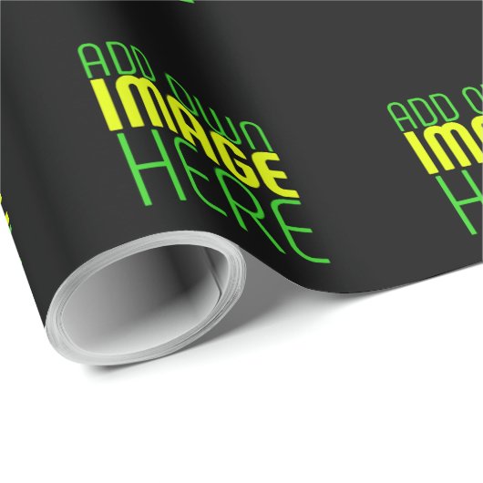 MODERNE BEARBEITBARE, EINFACHE TEMPLATE FÜR SCHWAR GESCHENKPAPIER (Rolleneckpunkt)