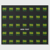 MODERNE BEARBEITBARE, EINFACHE TEMPLATE FÜR SCHWAR GESCHENKPAPIER (Flach)